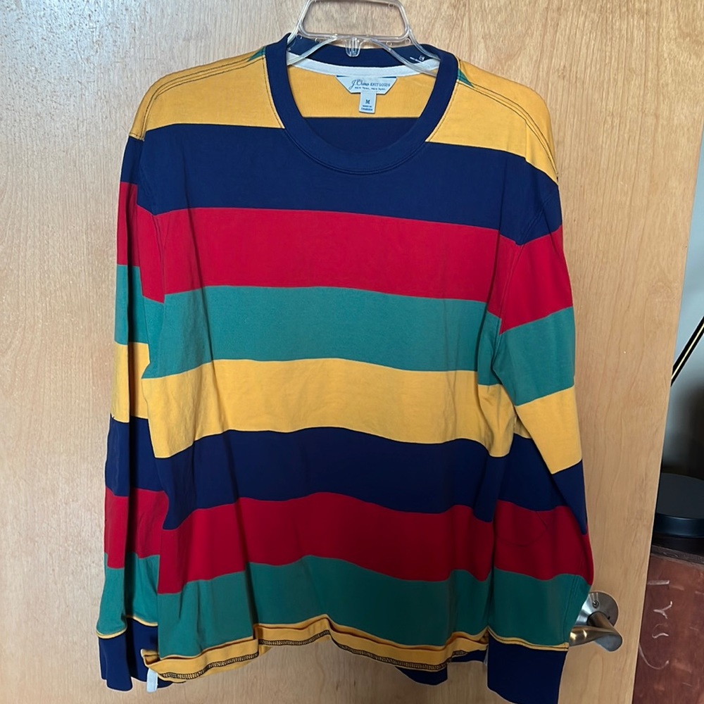 J. Crew rugby-striped long-sleeve tee shirt